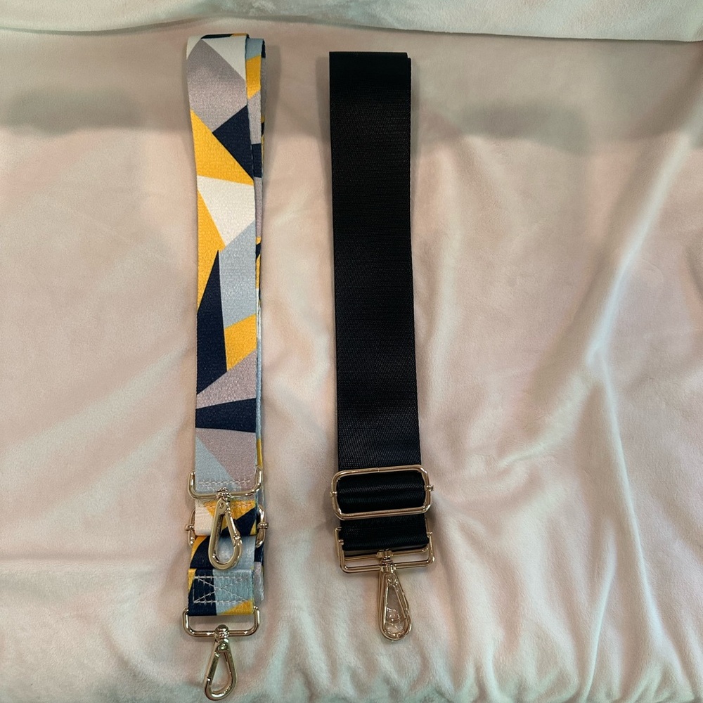 Bundle of generic gold chain and fabric Bag Straps